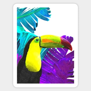 Toucan Palm Leaves Sticker